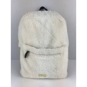 Luv Betsey by Betsey Johnson Backpack White Faux Fur‎ Furry Hood Hooded